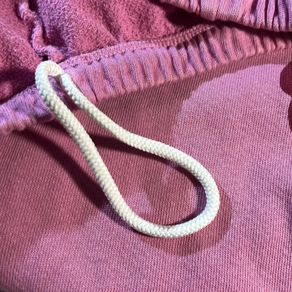 EUC FREECITY Life Nature Love Pink Love Dove French Terry 💯 Cotton Sweatpants L